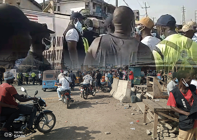 Police-Officers-Clean-Duala-Market