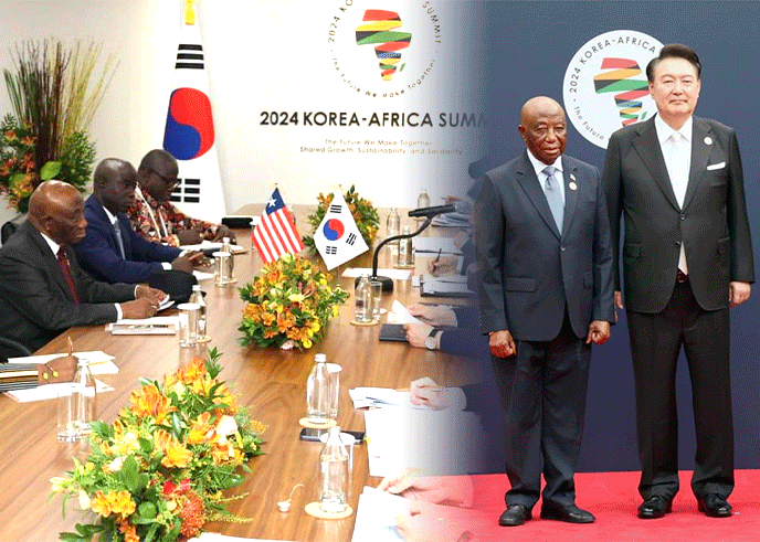 Boakai-Calls-For-South-South-Cooperation-Holds-Bilateral-Talks-With-Korean-Leader