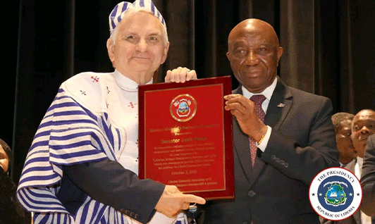 Boakai-Honors-U.S.-Senator-Jack-Reed-For-Enduring-Commitment-To-Liberia