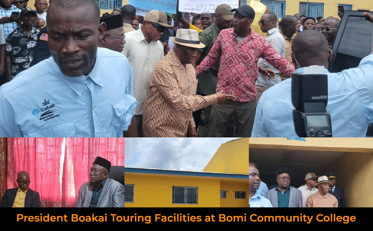 Boakai-Opts-To-Boost-Self-sufficiency-Wants-Effective-Agri-Programs-At-Community-Colleges--President-Boakai-Touring-Facilities-at-Bomi-Community-College