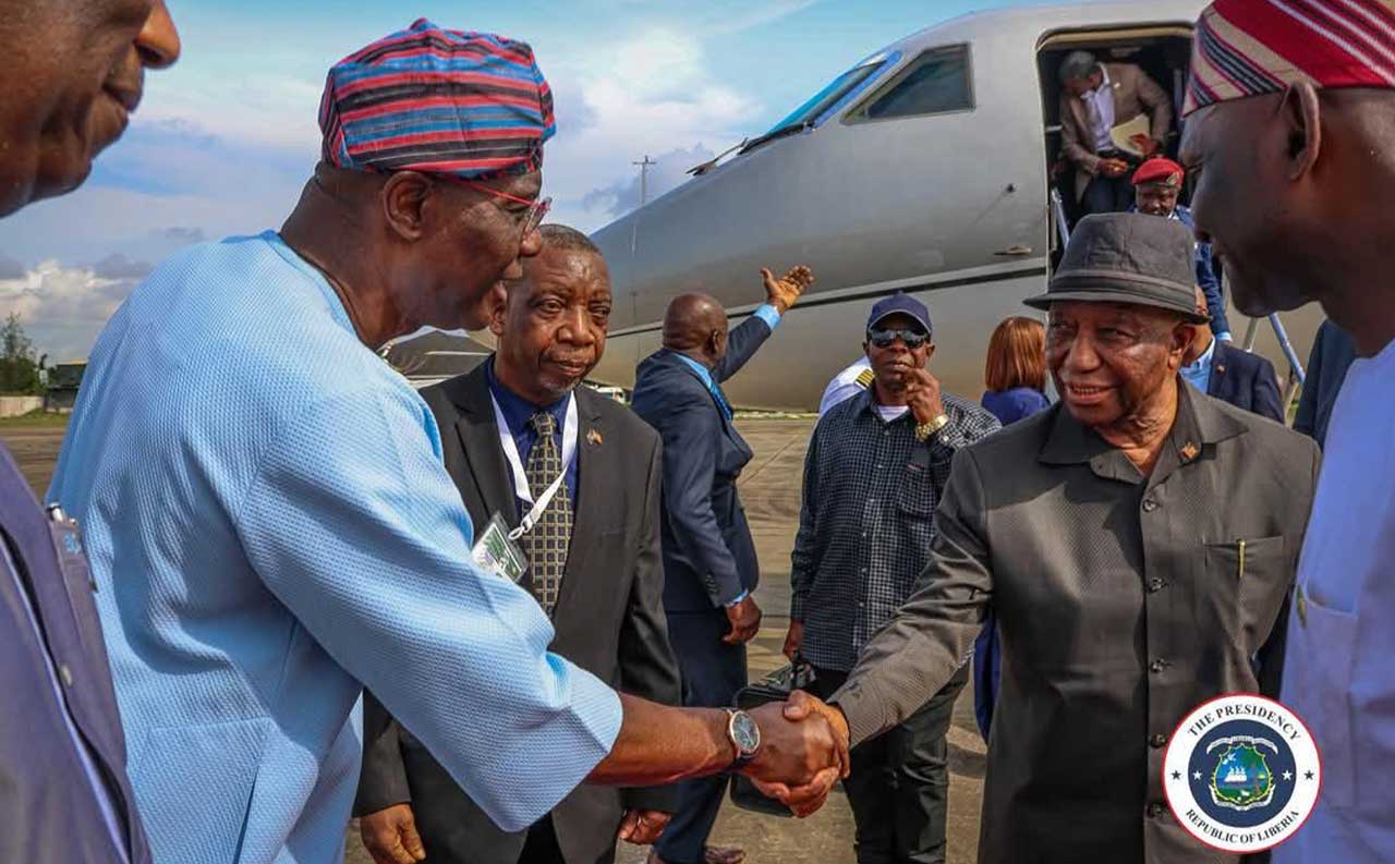 President-Boakai-Arriving-At-The-ECOWAS-50th-Anniversary-In-Nigeria
