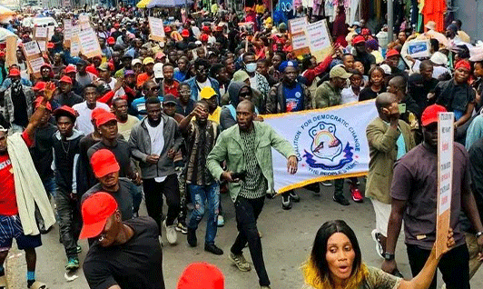 CDC-Youth-League-Joined-STAND-In-Pre-Protest-Match-July-17-protest-in-Liberia