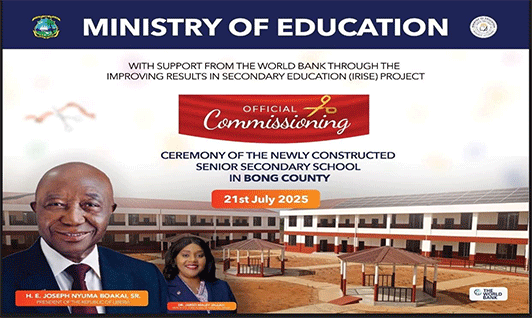 President-Joseph-Nyuma-Boakai-Government-To-Open-New-Schools-in-Bong,-Nimba-Counties
