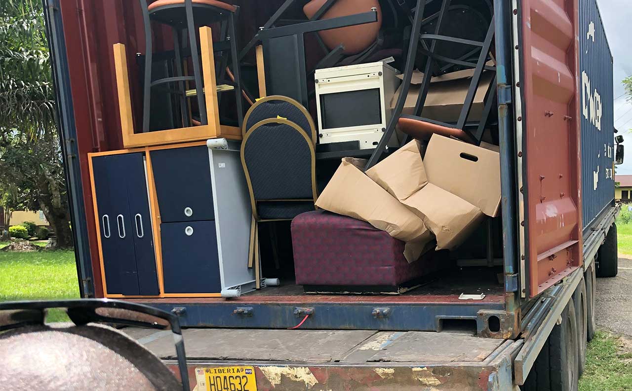 The-Booker-Washington-Institute--Consignment-of-School-and-Office-Supplies-Offloaded-at-BWI