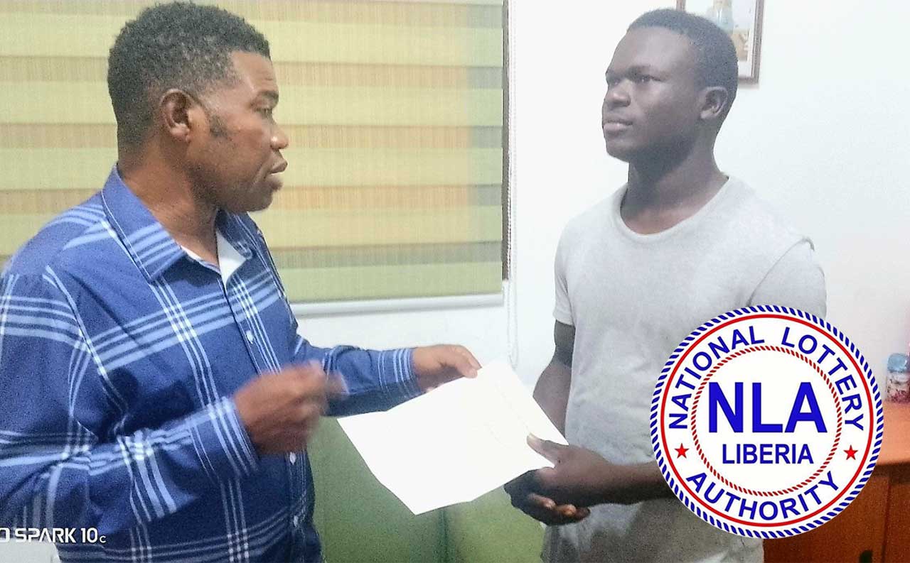 Liberia-Lottery-Authority-Presents-Plane-Ticket-To-Male-Orphan-To-Pursue-International-Studies