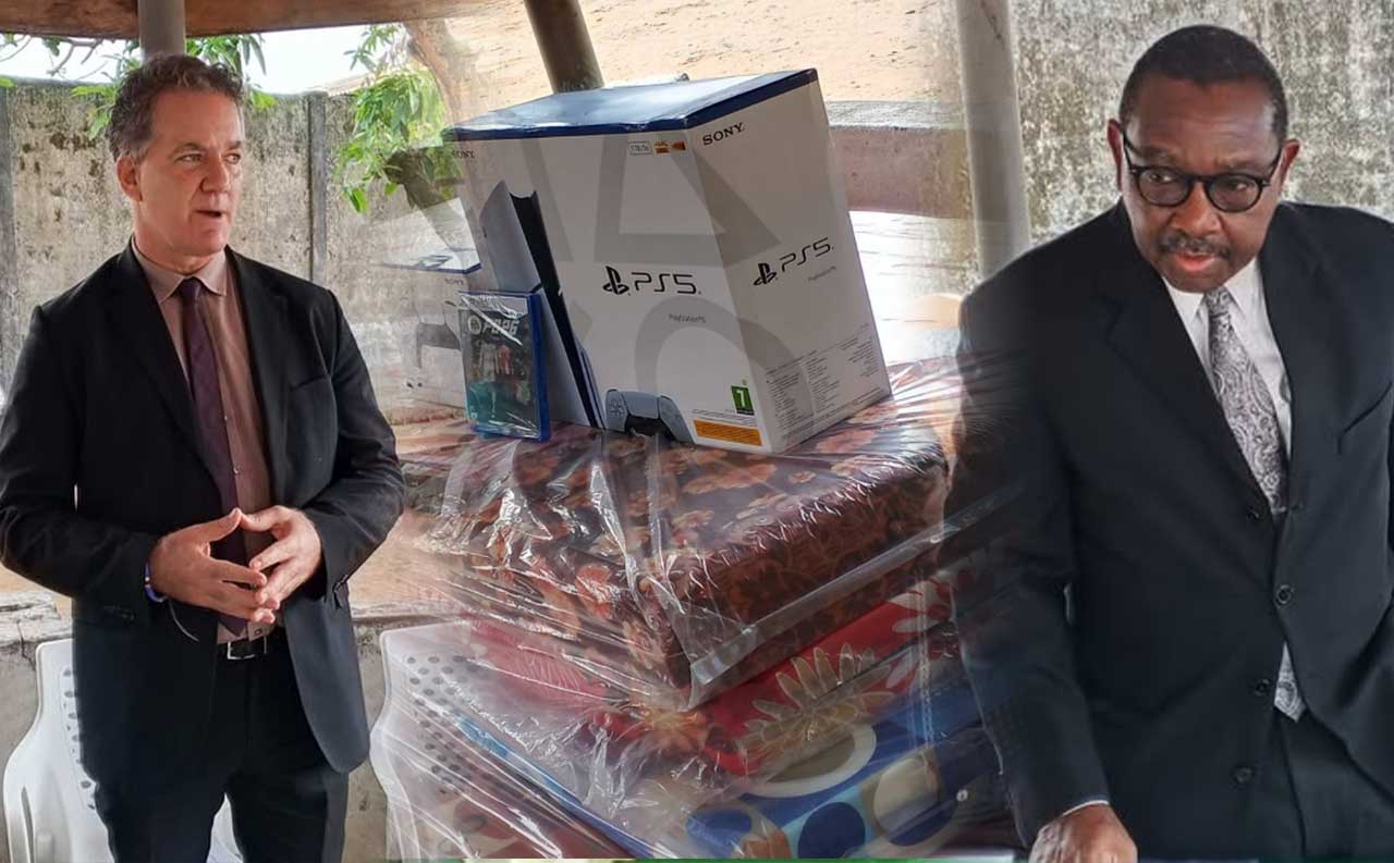 UNICEF-Country-Representative,-Mr.-Andrew-Brooks,-Presents-a-Donation-To-the-Attorney-General-of-Liberia,-Cllr.-N.-Oswald-Tweh