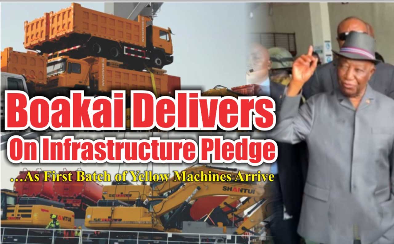 Boakai-Delivers-On-Infrastructure-Pledge-As-First-Batch-of-Yellow-Machines-Arrive