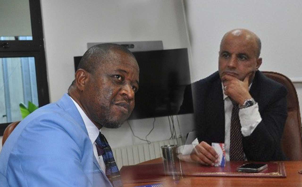 Mr.-Toweh-and-Mr.-Dalal-with-a-secretary-at-the-Moroccan-Foreign-Ministry